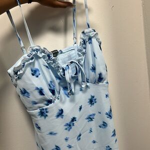 Light aqua blue floral